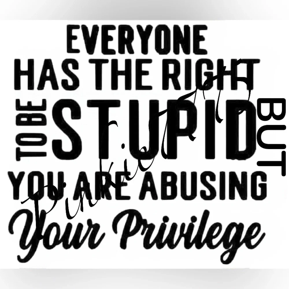 Everyone has the right to be stupid hand towel